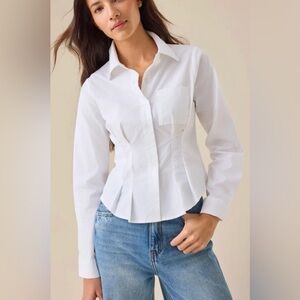NWOT Altard state Pleated Button Up Top